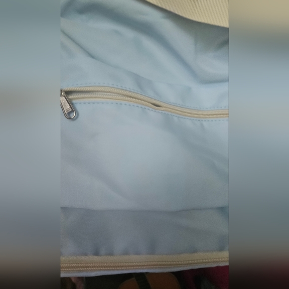 IMIOMO Travel 2 Piece Duffel Weekend Large Overnight Tote Bag.Blue/cream. NWOT - Picture 10 of 16